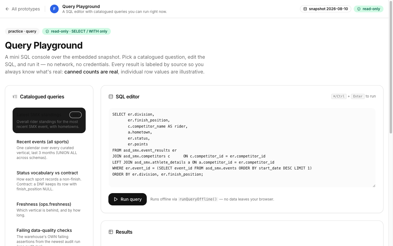 Query Playground screenshot
